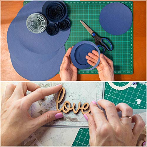 anezus Self Healing Sewing Mat, Rotary Cutting Mat Double Sided 5-Ply Craft Cutting Board for Sewing Crafts Hobby Fabric Precision Scrapbooking Project 9inch x 12inch(A4) - color: Green, size: 12" x 9"