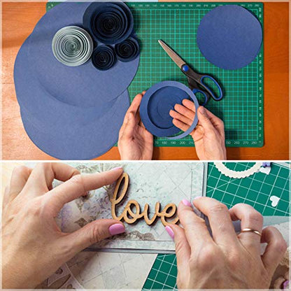 anezus Self Healing Sewing Mat, Rotary Cutting Mat Double Sided 5-Ply Craft Cutting Board for Sewing Crafts Hobby Fabric Precision Scrapbooking Project 9inch x 12inch(A4) - color: Green, size: 12" x 9"