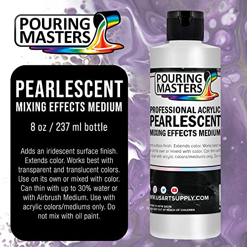 Pouring Masters 8 Oz Acrylic Pearlescent Effects Medium - size: 8-ounces