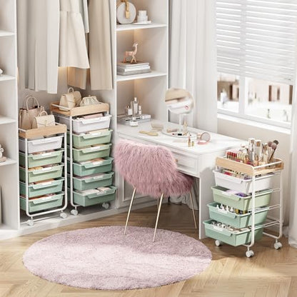 APEXCHASER Rolling Craft Storage Cart with 6 Drawers, Art Cart,Green - color: Green, size: 6-Drawers