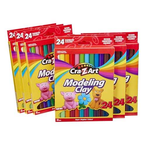 Cra-Z-Art Bulk Modeling Clay - 6 Pack of 24 Count Modeling Clay - size: 24 Count (17.5 oz, Pack of 6)
