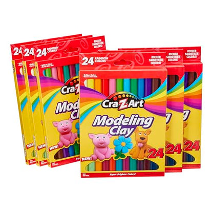 Cra-Z-Art Bulk Modeling Clay - 6 Pack of 24 Count Modeling Clay - size: 24 Count (17.5 oz, Pack of 6)