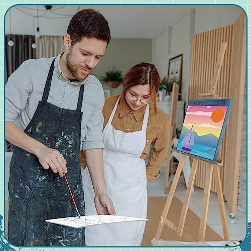 Sherr 12 Pcs Pre Drawn Canvas for Adults,Landscape,8 x 10 Inch | Pre Printed Canvas, Sip and Paint Party Canvas Painting Kit, for Holiday Painting Crafts Favor - size: 8 x 10 Inch, style: Landscape
