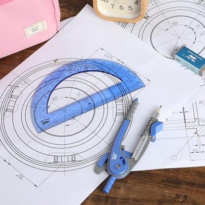 Mr. Pen- Geometry Compass and Protractor Set, 6 Inch Compass - color: Midnight Blue, size: 1 Set