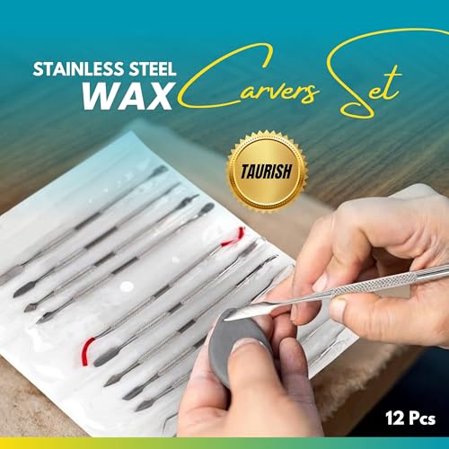 TAURISH 12 Piece Stainless Steel Wax Carver Tool Set Double Ended