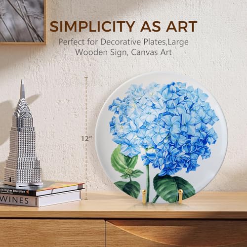 Plate Holder Easel Display Stand - 8 inch Metal Plate Stands for Display - Tabletop Picture Stand - Gold Iron Easels for Display Pictures | Photo Frames | Book | Decorative Plates | Plaque -2 Pack - size: 8 inch-2