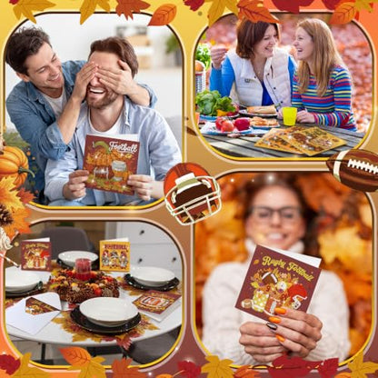 Saillong 12 Pack Fall Football Diamond Painting Greeting Card Kits DIY Autumn Football Diamond Art Cards with Envelopes 5D Rhinestones Painting Making Kit for Adults DIY Crafts Family Friend Gifts - color: Fall Football