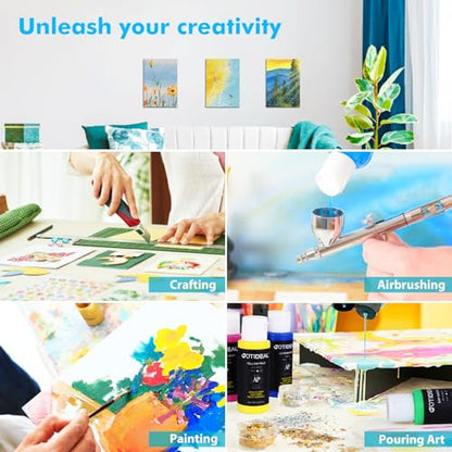 Canvas for Painting, 24pcs 9x12 Primed Bulk Painting Canvas Board | for Kids and Adults, White Blank Canvas Panels for Acrylic Paint, Oil, Pour Art Supplies - size: 9x12 inch