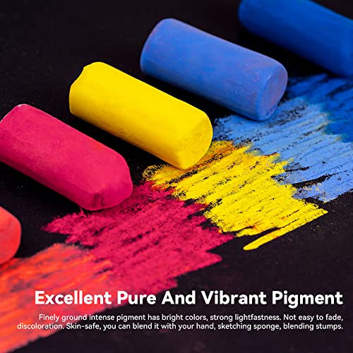 Paul Rubens Professional Soft Pastels, 36 Colors Chalk Pastels, Non Toxic Handmade Soft Chalk Pastels Set for Painting, Drawing, Blending, Crafting, Ideal Art Supplies for Artists, Beginners - color: 36 Colors