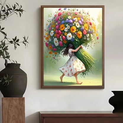 Shouruihua Diamond Painting Kits for Adults, Fairy & Flower Diamond Art Kit | Gem Art, Diamond Dotz Kits, Diamond Dots, Wall Art, Adult Crafts, Full Round Drill Diamond Painting Kits, 11.8x15.7 in - color: Fairy & Flowers