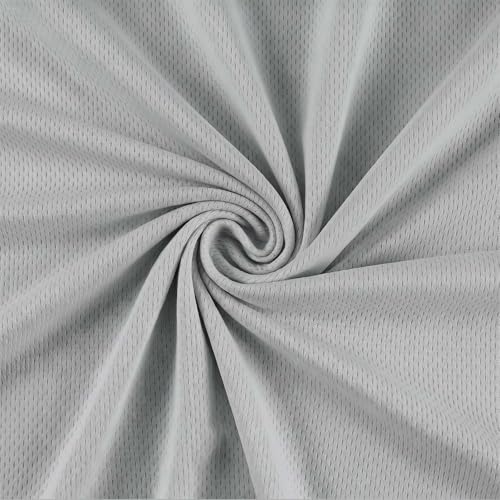Bird Eye Mesh Jersey Fabric 1 Yard 65 Inch Wide Grey - color: Grey, size: 65'' x1 yard