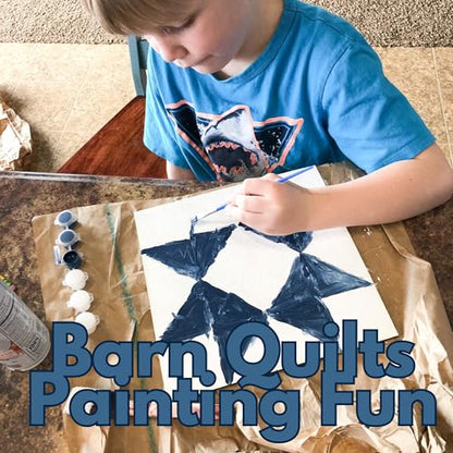 9" Barn Quilt Kit Set 4 | Log Cabin, Road to OK, Slip Knot, Rail Fence | Paintable unfinished wood quilt blocks for DIY group painting, farmhouse wall art, collage displays, and craft nights. - size: 9 inches (set of 4), style: Log Cabin, Road to Oklahoma