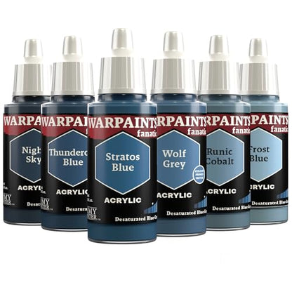 The Army Painter, Warpaints Flexible Triad: Desaturated Blue-Greys 6x18ml | 6 x 18 ml Quality Acrylic Miniature Hobby Model Paint Set for Dnd & Warhammer 40K Figures - color: Flexible Triad: Desaturated Blue-Greys