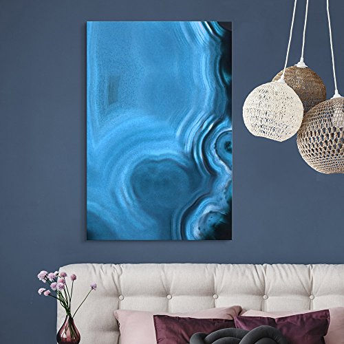 wall26 Canvas Wall Art - Blue Agate Pattern - Giclee Print Gallery Wrap Modern Home Art Ready to Hang - 12x18 inches - color: Artwork - 08, size: 18"L x 12"W