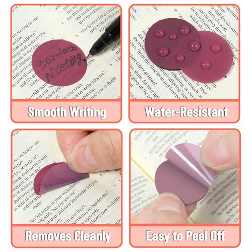 Mr. Pen- Round Transparent Sticky Notes, 1.1” Diameter, 14 Pads, 560 Sheets - color: Retro, size: 560 pcs