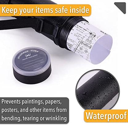 Mr. Pen- Poster Storage Tube with Strap, 25"-40" Extendable