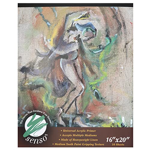 Senso Clear Primed Linen Canvas Pads - 16x20 (10 Total Sheets) - size: 16"x20"