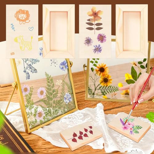 FSWCCK 10 Pack 3 x 5 inch Wood Panel Boards, Unfinished Wood Canvas Panels for Crafts, Painting Canvas, DIY Art Projects, Pouring, Arts Use with Oils, Acrylics - size: 3"X 5" 10 Pack