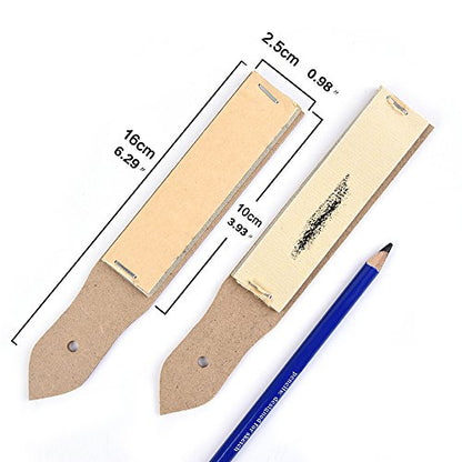 Sandpaper Sharpener - 2 Pieces Sketch Sandpaper Pencil Sharpener Lead Pointer Art Drawing Tool for Adults, Teens, Artists
