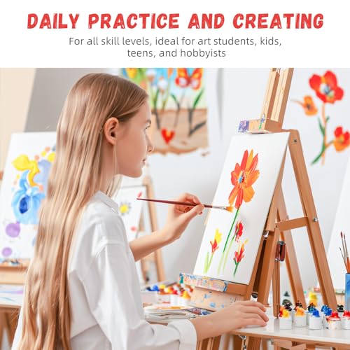 5x7inch 120 Pack Small Painting Canvas Boards- Gesso Primed | Acid-Free 100% Cotton Canvas Panels for Acrylics Oil Watercolor Tempera Paints - size: 5"x7"- 120 pack