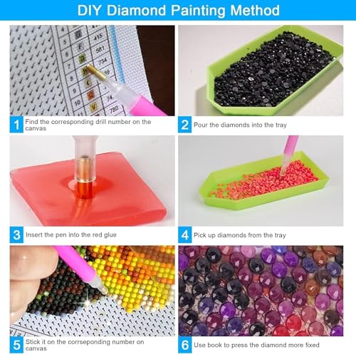 ARPADAMO Halloween Diamond Art Kits for Adults Cute Ghost Reading 12x16in - color: DP04083