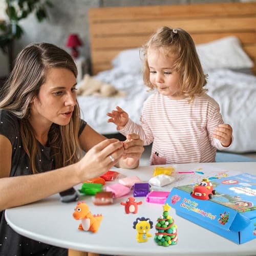Air Dry Clay Kit for Kids – 50 Colors 15g Each, Non-Toxic Modeling Clay Set | with 3 Sculpting Tools, DIY Arts & Crafts Supplies, Ideal Gift for Birthday, Christmas, Halloween (Ages 3+) - color: 50 Colors