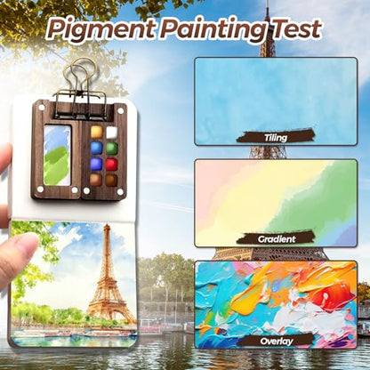 Joyzan Mini Watercolor Travel Set, Portable Pocket Water Color Painting Kit