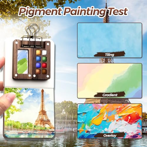 Joyzan Mini Watercolor Travel Set, Portable Pocket Water Color Painting Kit