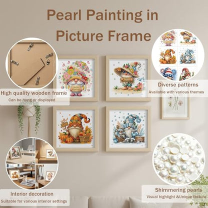 DIY Diamond Art Painting Pearl Creative Pattern 5D Seasonal Holiday Calendar 2026 Healing Home Photo Frame Set Tools-6Pcs Goblin - color: 6Pcs Goblin