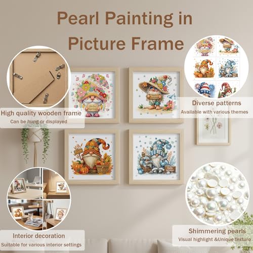 DIY Diamond Art Painting Pearl Creative Pattern 5D Seasonal Holiday Calendar 2026 Healing Home Photo Frame Set Tools-15 Pcs/Set - color: 15 Pcs/Set