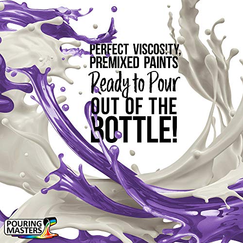 Pouring Masters Plum Crazy Purple Metallic Pearl Ready to Pour Acrylic Pouring Paint - Premium 8-Ounce Pre-Mixed Fluid Acrylic Paint - Fluid Art Supplies for Canvas, Wood, Paper, Tile & Rocks - color: Plum Crazy Purple Metallic Pearl, size: 8 Fl Oz (Pack