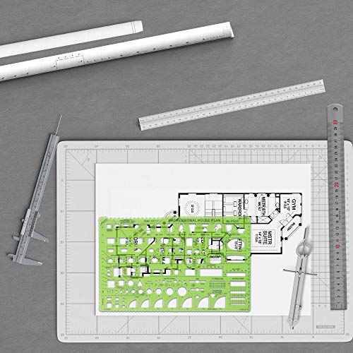 Pacific Arc Professional House Plan Template Guide, with Doors, Appliances, Plumbing Fixtures - style: Professional House Plan