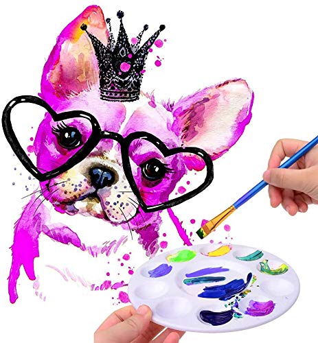 Hulameda 12pcs Paint Tray Palettes,Plastic Paint Pallets for Kids to Paints | Paint Palette for Students to Painting on School Project or Art Class - color: 12pcs