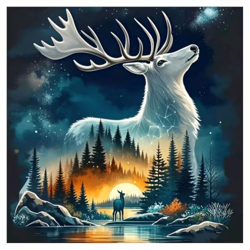 hill froeistung Animal Scenery Diamond Art Painting Kits for Adults - color: HF-A211