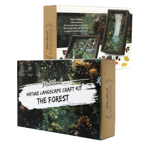 Microland Calming Craft Kits for Adults DIY Zen Forest Landscape Resin Craft Kit Fun Creative Crafting Set for Teens Women Relaxing Adult Activities on Ladies Night Crafty Artist Gift for Mom Birthday