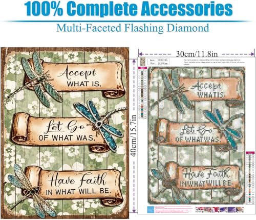 WUDWL Dragonfly Diamond Art Kits for Adult Diamond Painting Kits for Adults - color: DP04746