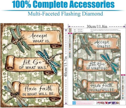 WUDWL Dragonfly Diamond Art Kits for Adult Diamond Painting Kits for Adults - color: DP04746