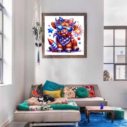 GOUOYANA Highland Cow Diamond Art Kits for Adults Cow Diamond Painting Kits - color: DP02808