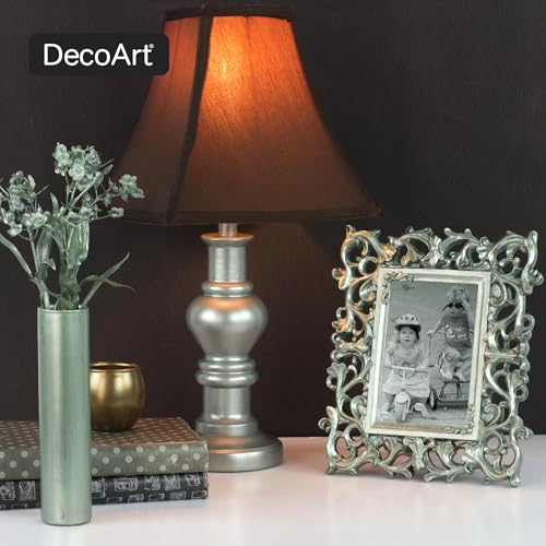 DecoArt Americana Dazzling Metallics Acrylic Paint Set – Starter Set, 9 Bottles (2 fl oz) – Craft Metallic Paints for Canvas, Wood & DIY Projects - color: Multi - Starter