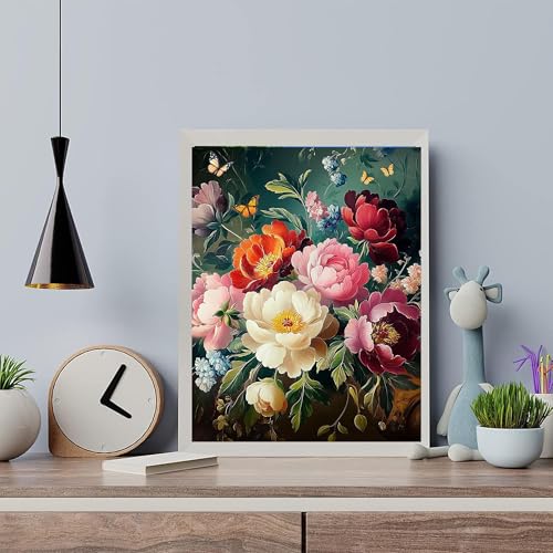 Arttoplus Flowers Paint by Numbers Kit for Adults Beginner 16x20 inch - color: MT20836-US
