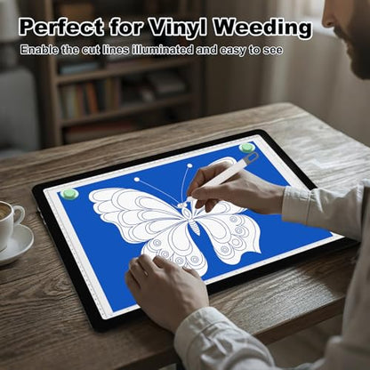 Elice Rechargeable A3 Light Pad with Carry Bag, Magnetic LED Light Board with Physical Button, Super Bright Diamond Art Light Pad, Ultra-Thin Light Box for Tracing, Weeding, Diamond Painting -Black - color: Black, size: A3 with Carry Bag