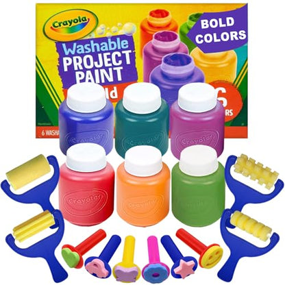 Kids Painting Set, Washable Paint for Toddlers, Paint Sponges Gift Bundle