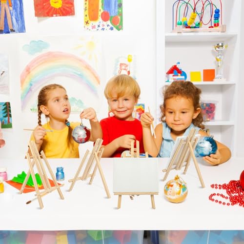 Yiksonyo 6 Pack 15.6 Inch Wooden Easel, Tabletop Wood Easels Stand, Wooden Easel for Painting, Art, and Crafts - size: 6 Pack 15.6 Inch