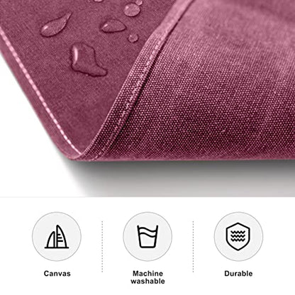 Hongsome Cotton Canvas Cross Back Apron for Art Painting Garden Chef Bartender Work,Women Men 3 Pockets Waterproof M-XXL - color: Purple