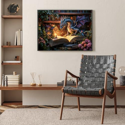 Xoaoes Book Diamond Art Kits for Adults, Dragon 5D Diamond Painting Kits - color: CM062