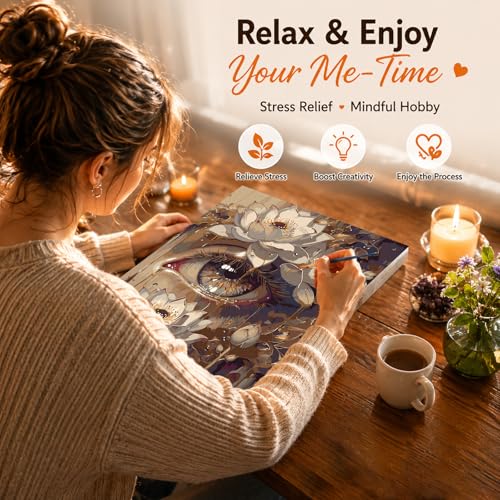 AUKELHJ Paint by Numbers Kit for Adults Beginner, Eye, 16X20 Inch - color: 10-Eye