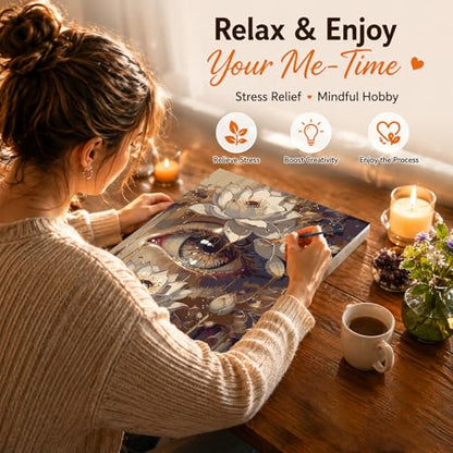 AUKELHJ Paint by Numbers Kit for Adults Beginner, Eye, 16X20 Inch - color: 10-Eye