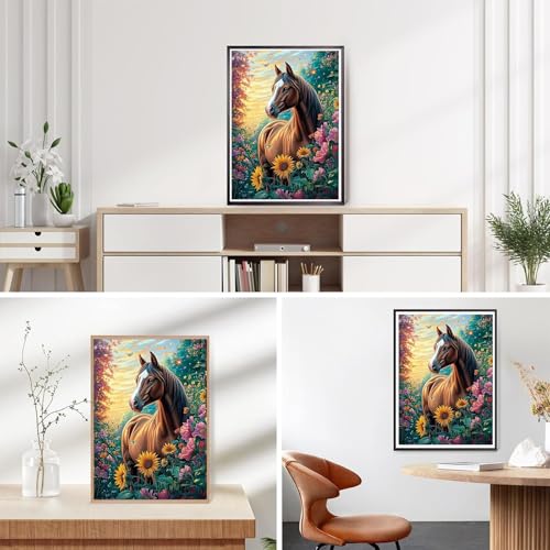 Arttoplus Horse Diamond Art Kits for Adults Beginner 12x16 inch - color: G9317-US