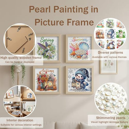 DIY Diamond Art Painting Pearl Creative Pattern 5D Seasonal Holiday Calendar 2026 Healing Home Photo Frame Set Tools-9PCS Festivals - color: 9PCS Festivals