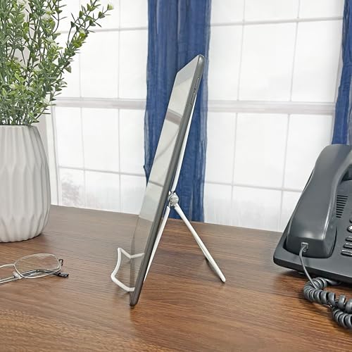 GIBSON HOLDERS 3A Adjustable White Wire Display Easel, 3.625" W x 4" D x 8.75" H, Pack of 12 - size: 12-Pack